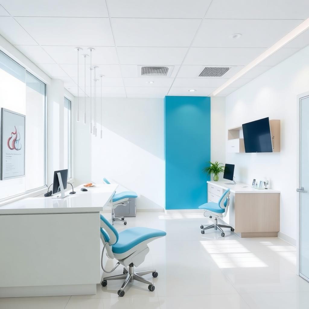 Bright dental clinic reception